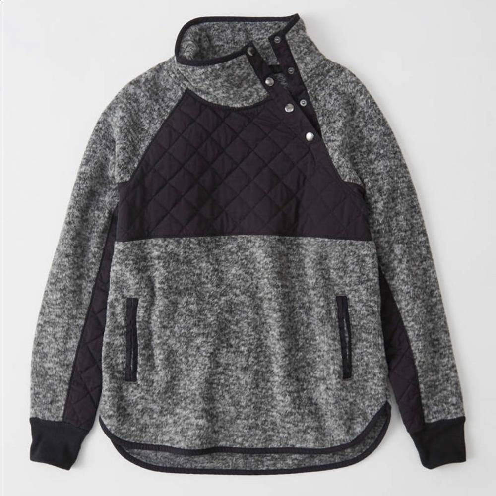 Abercrombie Asymmetrical Snap Up Fleece